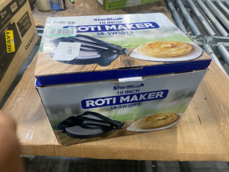 Photo 3 of 10inch Roti Maker by StarBlue with FREE Roti Warmer - The automatic Stainless Steel Non-Stick Electric machine to make Indian style Chapati, Tortilla, Roti AC 110V 50/60Hz 1200W SB-SW2093