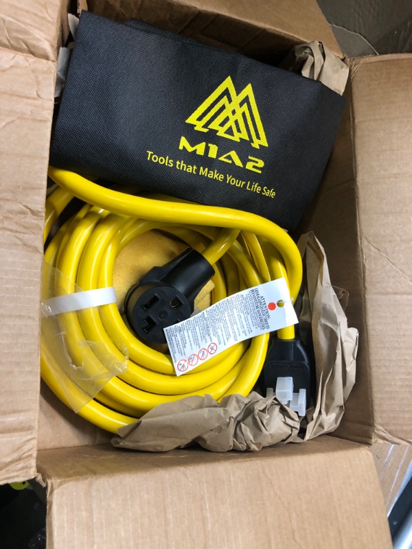 Photo 3 of 
LAKCZIO 10 FT NEMA L14-30P to 6-50R Yellow Extension Cord, 3 Prong to 4 Prong Welder Plug Adapter, Generator Locking Plug Connector to Welding 10AWG 30Amp.
