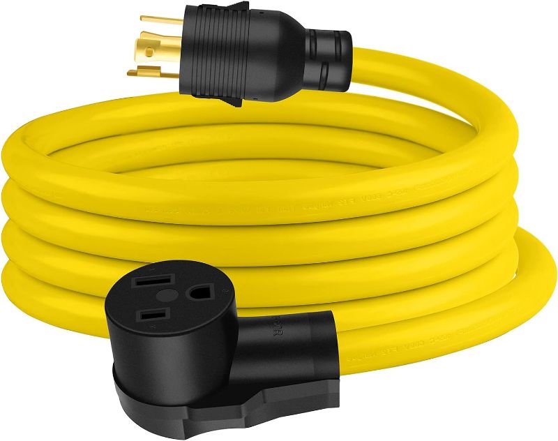 Photo 1 of 
LAKCZIO 10 FT NEMA L14-30P to 6-50R Yellow Extension Cord, 3 Prong to 4 Prong Welder Plug Adapter, Generator Locking Plug Connector to Welding 10AWG 30Amp.
