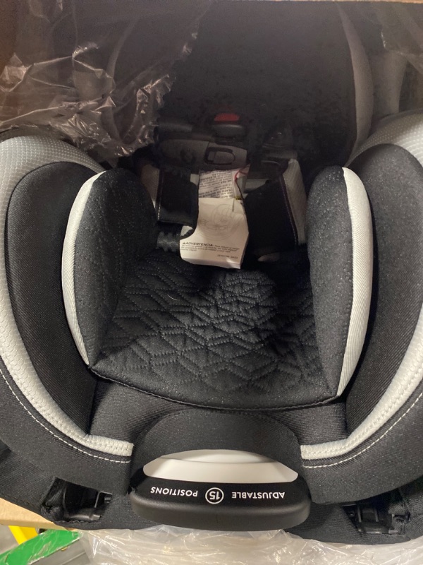 Photo 3 of Evenflo Revolve360 Slim 2-in-1 Rotational Car Seat with Quick Clean Cover (Salem Black) Revolve Slim Quick Clean Cover Salem Black