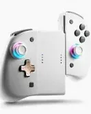 Photo 1 of binbok Joypad Controller for Switch/Switch OLED, Wireless Switch Controllers(L/R) with 8 LED Colors, Joy Pad Replacement for Switch Lite, Switch Joypad with Motion Control?White & Gold)
