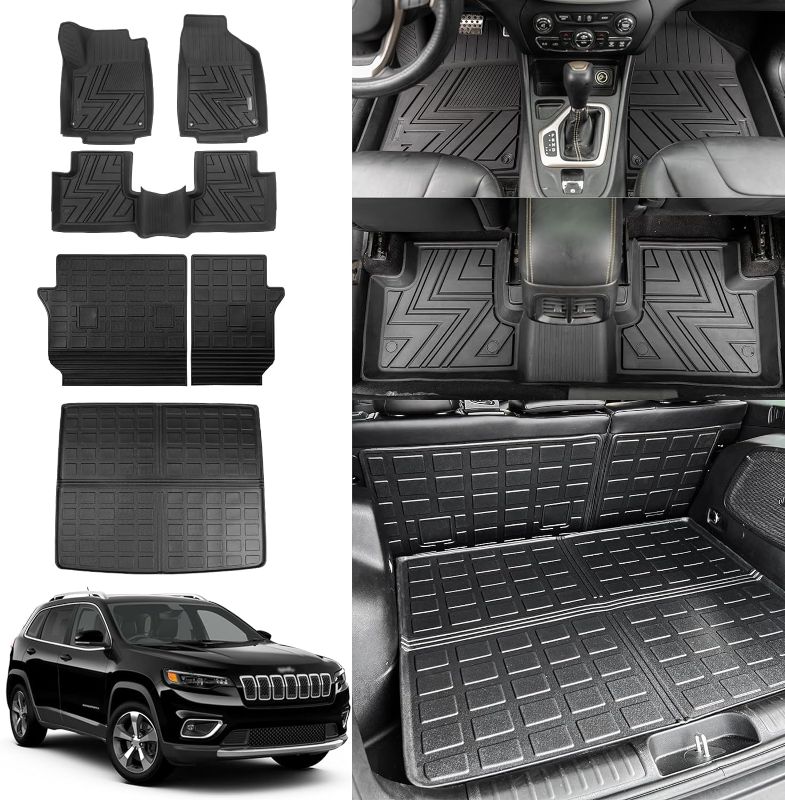 Photo 1 of Rongtaod TPE Vehicle Mat for 2019-2023 Jeep Cherokee - Floor Mats, Trunk Mat, Backrest Mats, Cargo Liner - All Weather Protector