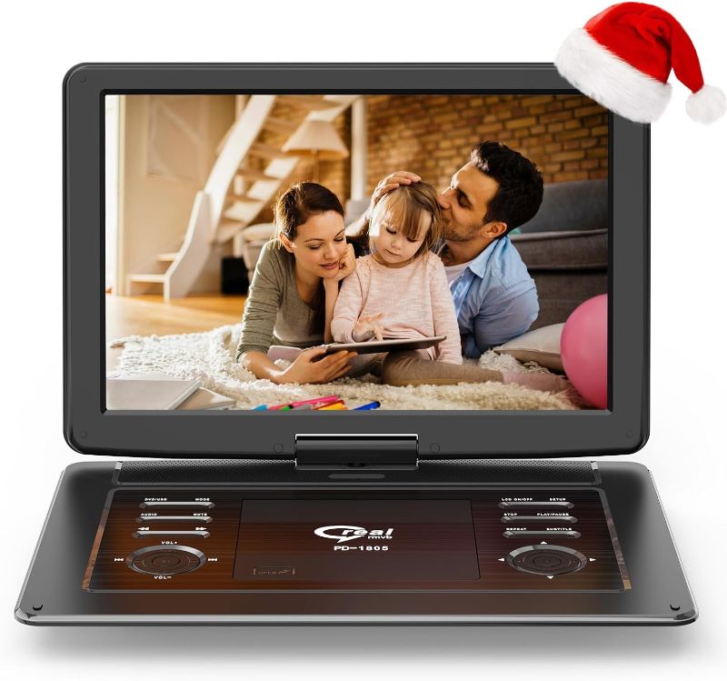 Photo 1 of 17.9" Portable DVD Player with 15.6" Large HD Screen,6 Hours Rechargeable Battery,Support CD/DVD/SD Card/USB,High Volume Speaker[Not Support Blu-Ray]…
