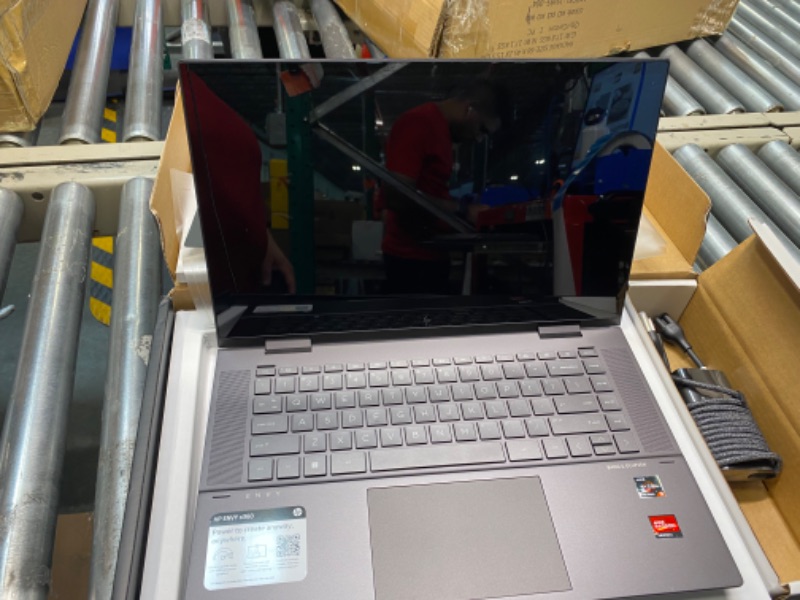 Photo 3 of HP - Envy x360 2-in-1 15.6" Touch-Screen Laptop - AMD Ryzen 5-8GB Memory - 256GB SSD - Nightfall Black 15.6" | 8GB RAM | 256GB SSD***Brand new-manufactor seal was still intact upon arrival to warehouse-opened in warehouse***