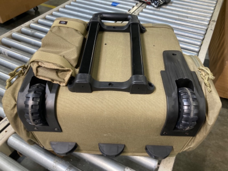 Photo 3 of G. OUTDOORS PRODUCTS Tactical Rolling Range Bag | 10 Handguns Capacity | Durable Secure Pistols, Magazines & Shooting Accessories Storage Tan