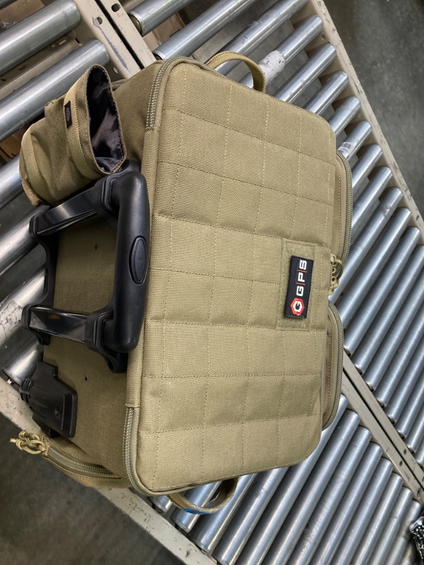 Photo 4 of G. OUTDOORS PRODUCTS Tactical Rolling Range Bag | 10 Handguns Capacity | Durable Secure Pistols, Magazines & Shooting Accessories Storage Tan