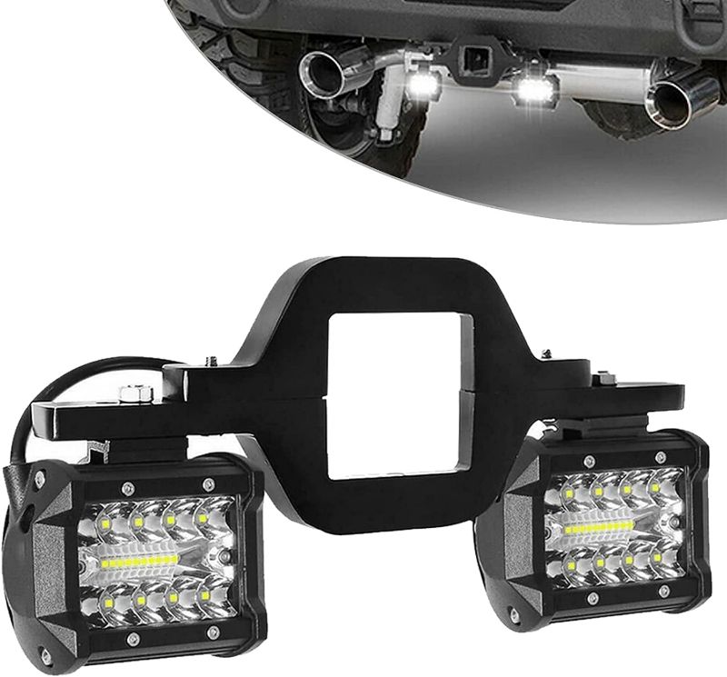 Photo 1 of **missing one light**Hitch LED Lights,EBESTauto 4 Inch LED Work Light Pods with 2.5 Inch Towing Hitch Mount Brackets for Truck Trailer SUV Pickup Fit Dual Led Off-Road Driving Hitch Light bar