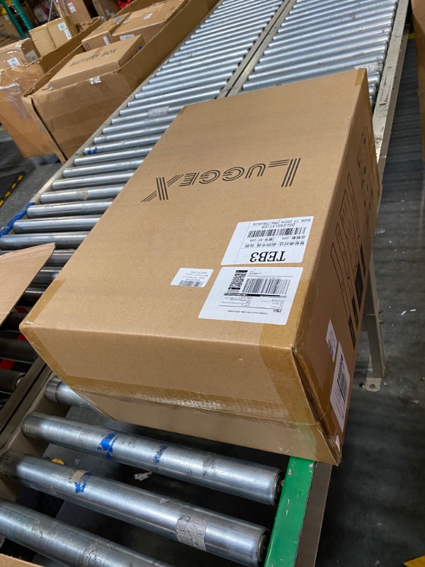 Photo 1 of LUGGEX Carry On Luggage with Front Opening, Expandable Polycarbonate Hard Shell Suitcase with USB Port (Black, 20 Inch, 33.3L) Black Carry-On 20-Inch Top-Open