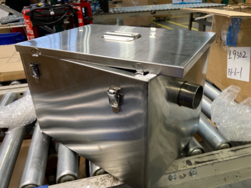 Photo 4 of 8 lbs Commercial Grease Trap for Home Restaurants Under Sink, Stainless Steel Interceptor 8lbs