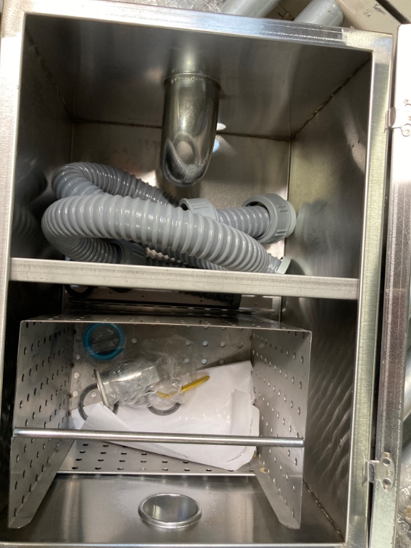 Photo 3 of 8 lbs Commercial Grease Trap for Home Restaurants Under Sink, Stainless Steel Interceptor 8lbs