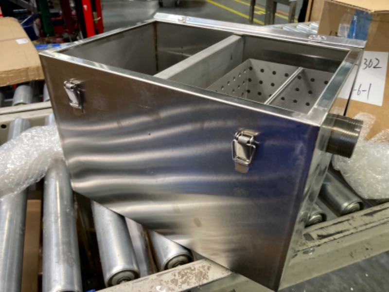 Photo 2 of 8 lbs Commercial Grease Trap for Home Restaurants Under Sink, Stainless Steel Interceptor 8lbs