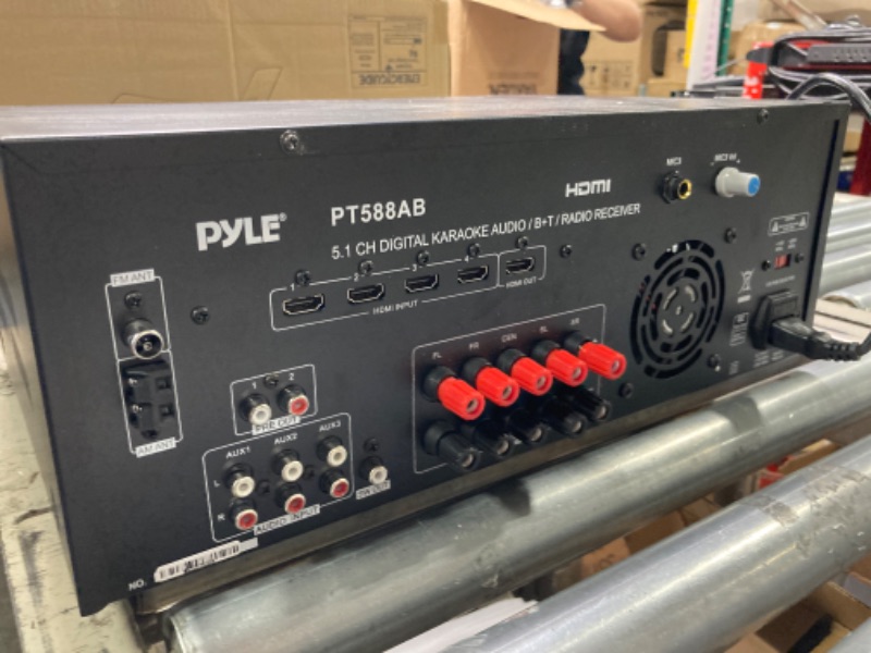 Photo 1 of Pyle 5.2-Channel Hi-Fi Bluetooth Stereo Amplifier - 1000 Watt AV Home Speaker Subwoofer Sound Receiver w/Radio, USB, RCA, HDMI, MIC in, Wireless Streaming, Supports 4K UHD TV, 3D, Blu-Ray - PT694BT.5