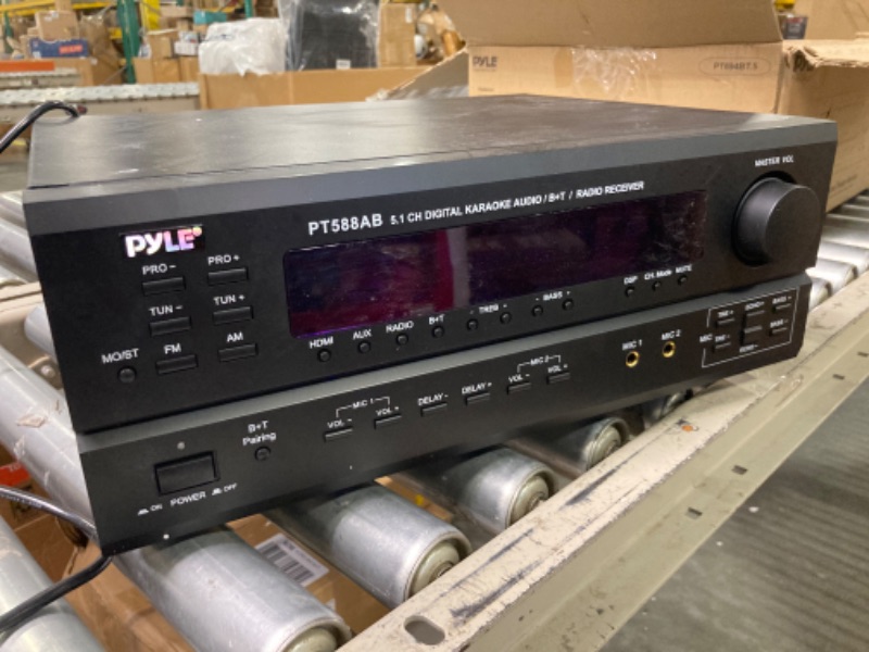 Photo 1 of Pyle 5.2-Channel Hi-Fi Bluetooth Stereo Amplifier - 1000 Watt AV Home Speaker Subwoofer Sound Receiver w/Radio, USB, RCA, HDMI, MIC in, Wireless Streaming, Supports 4K UHD TV, 3D, Blu-Ray - PT694BT.5