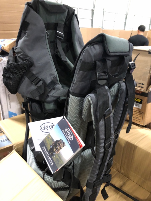 Photo 1 of ClevrPlus Cross Country Baby Backpack Hiking Child Carrier Toddler Gray Grey