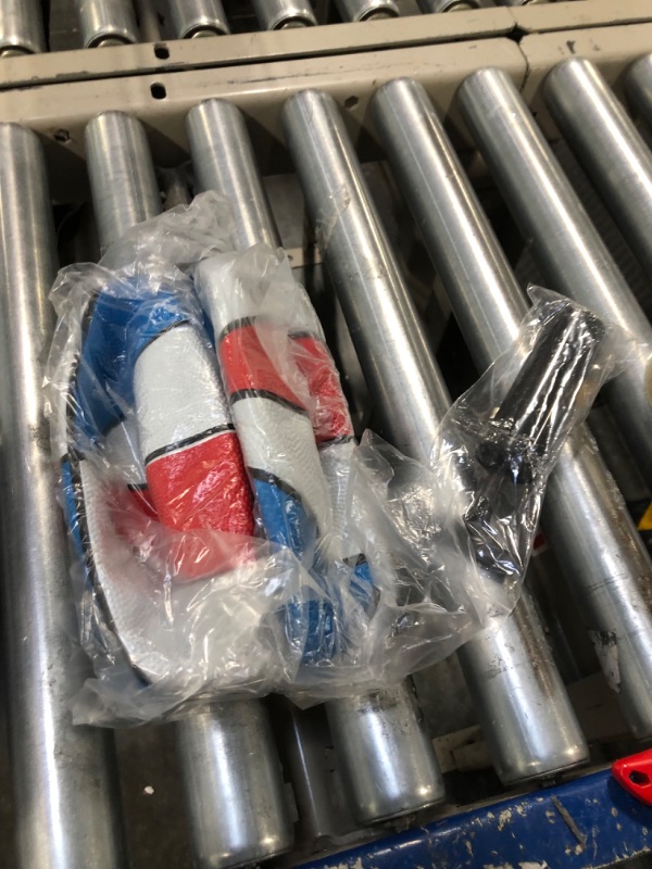 Photo 1 of 8 Pack 7 Inch Red White and Blue Mini Rubber Basketballs Set Small Basketball with Air Pump Mini Hoop Basketball Junior Size 3 Basketballs for Beginner Arcade Games Indoor Outdoor Pool Party Favors