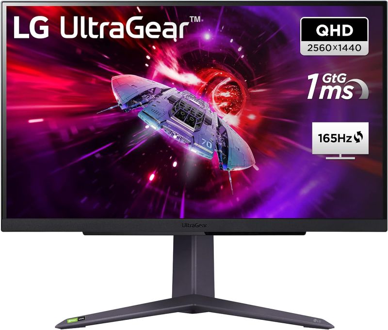 Photo 1 of **USE FOR PARTS ONLY**LG Electronics 27GR75Q-B Ultragear Gaming Monitor 68.5 cm (27"), 2560 x 1.440, 16:9, WQHD 1440p, 99% sRGB, HDR10, 165 Hz, 1ms GtG - Black
