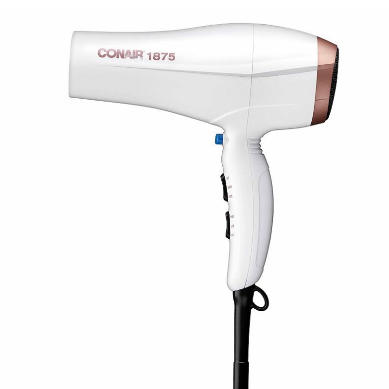 Photo 1 of Conair Double Ceramic Technology Hair Dryer with Concentrator, 1875 Watts, Metallic 565DCR
