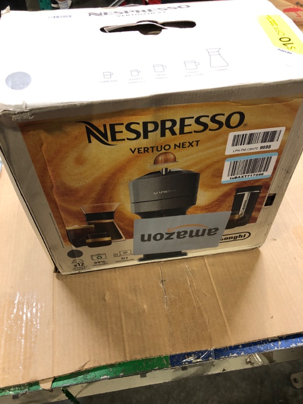 Photo 2 of *** NOT FUNCTIONAL**** SELLING AS PARTS***
Nespresso Vertuo Next Coffee and Espresso Machine by DeLonghi - Gray