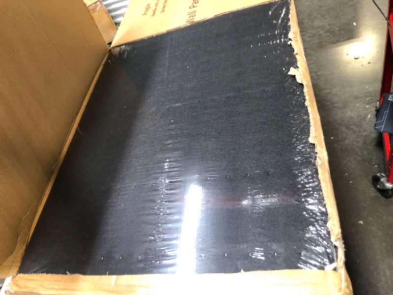 Photo 1 of Mollywell Wood Slat Wall Panel, Easy Installation, Versatile, Enhanced Acoustic Design, Suitable for Living Room, Bedroom, Kitchen & Offices (2 Pcs, Walnut), 47.2x23.6x0.87 Inch Each 2 Pcs Walnut****USED****LIGHT WOOD*****BOX IS DAMAGED**