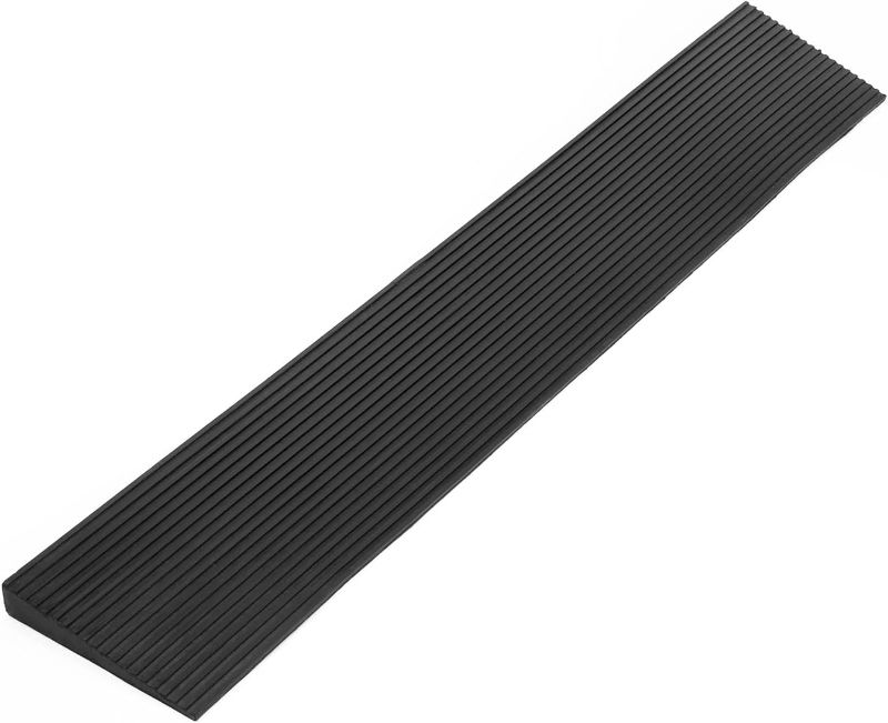 Photo 1 of 1" Rise Rubber Door Threshold Ramp for wheelchairs, 1500 LBS Capacity 35.5'' Long Non-Skid Solid Rubber for Home Doorways Heavy Duty Door Step Ramp for Mobility Scooters and Power Chairs