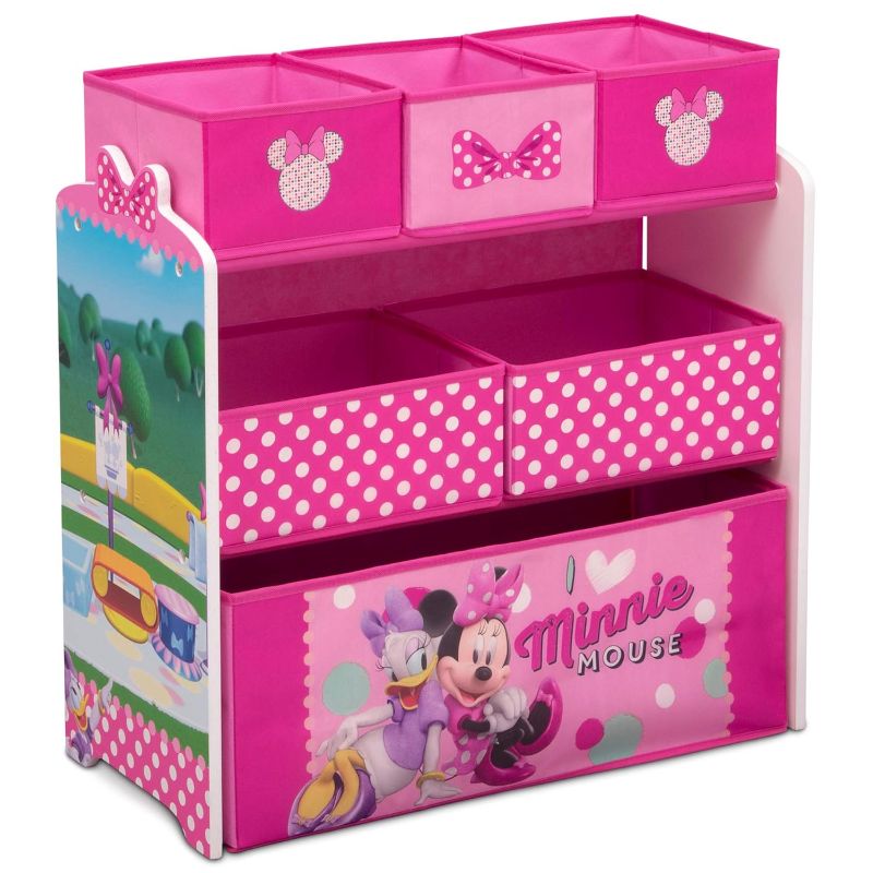 Photo 1 of Delta Children Disney Minnie Mouse 6 Bin Design and Store Toy Organizer
