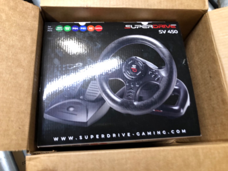 Photo 4 of Superdrive SV450 racing steering wheel with Pedals and Shifters Xbox Serie X / S, Switch, PS4, Xbox One, PS3, PC (programmable for all games)