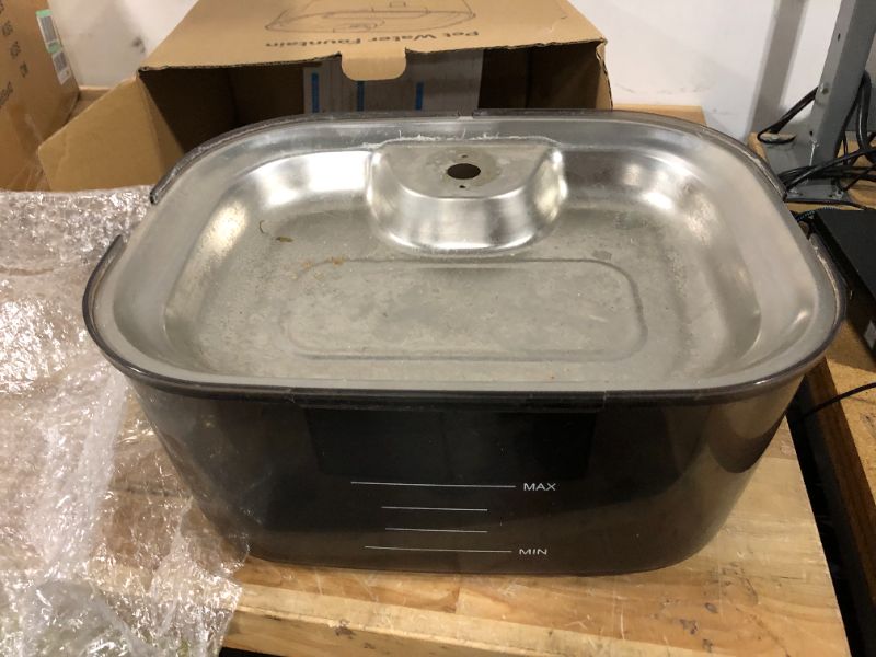 Photo 1 of ****USED**** 
Dog Water Fountain 2 Gallons, PETDOTT Large Pet Water Fountain with SUS304 Water Bowl, 7.6L Stainless Steel Cat Waterer Fountain Great for Large Dogs &Multiple Pets Households, BPA Free 2Gallons Dog Water Fountain