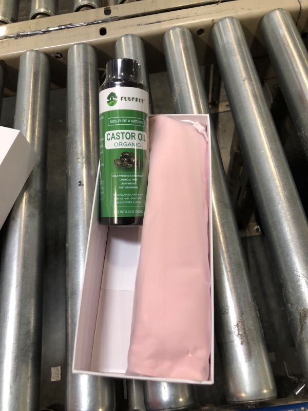 Photo 3 of Fuuerds Castor Oil Pack Wrap Organic Cotton-Castor Oil Organic Cold Pressed Unrefined,Caster Oil Packs Compress Flannel and Chinlon Lycra Fabric (Pink, 36-47in)