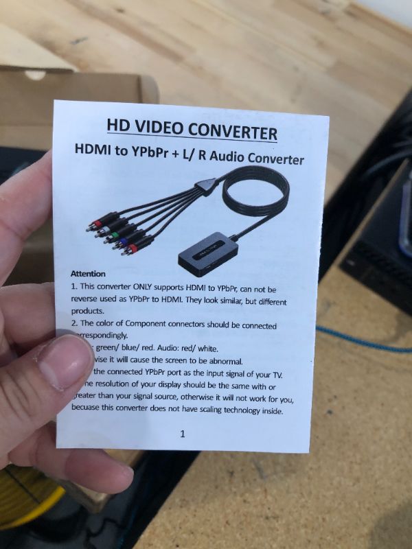 Photo 4 of HDMI to Component Converter Cable with HDMI and Component Cables, 1080P HDMI to YPbPr Converter, HDMI in Component Out Converter for DVD/STB/PS3/PS4 with HDMI Output