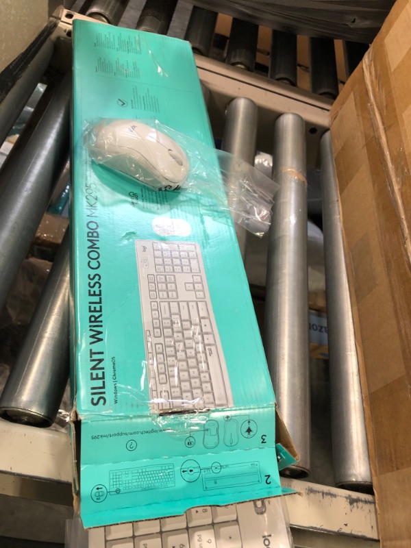 Photo 1 of Logitech MK295 Wireless Mouse & Keyboard Combo with SilentTouch Technology, Full Numpad, Advanced Optical Tracking, Lag-Free Wireless, 90% Less Noise - Off White