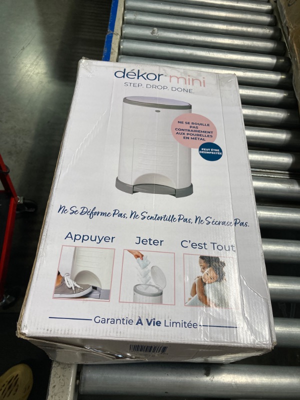 Photo 2 of Dekor Mini Hands-Free Diaper Pail | White | Easiest to Use | Just Step – Drop – Done | Doesn’t Absorb Odors | 20 Second Bag Change | Most Economical Refill System White Diaper Pail