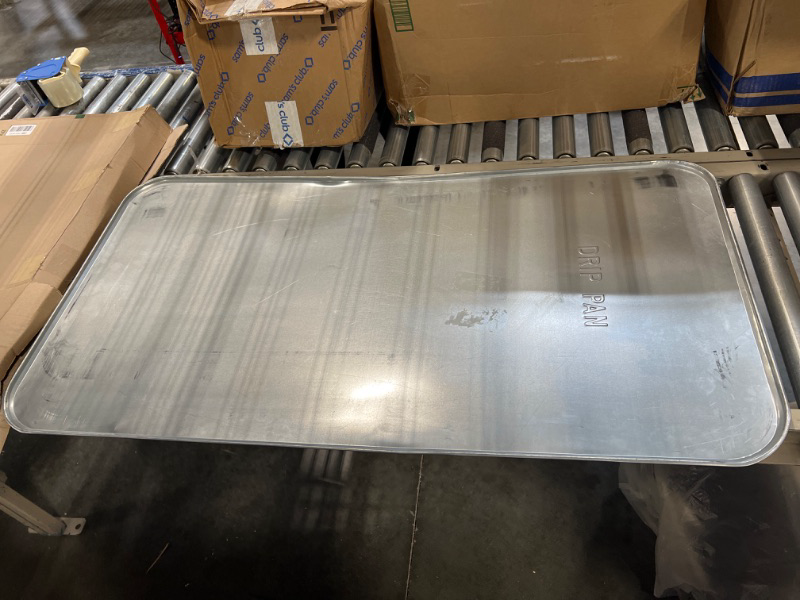 Photo 3 of LUMAX LX-1715 Silver 47" x 25" x 1/2" Galvanized Drip Pan Rust Resistant Keeps Garage, Driveways or Automotive Show-Room Floors Safe and Clean from Fluid Drippings.