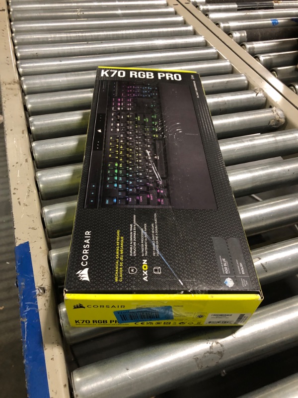 Photo 2 of Corsair K70 RGB PRO Wired Mechanical Gaming Keyboard (CHERRY MX RGB Blue Switches: Tactile and Clicky, 8,000Hz Hyper-Polling, PBT DOUBLE-SHOT PRO Keycaps, Soft-Touch Palm Rest) QWERTY, NA - Black
