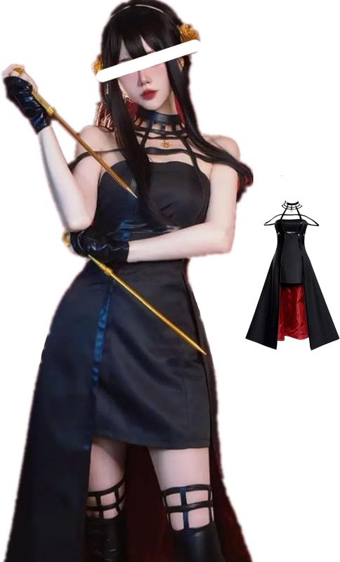 Photo 1 of Ovepo Anime Anya Forger Yor Forger Loid Forger Cosplay Costume Dresses Halloween Uniform Womens men 