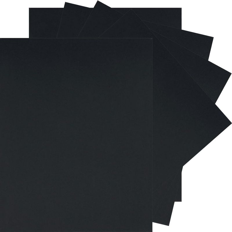 Photo 1 of 25 Sheets Black Cardstock Paper 8.5 x 11 inches, 250 GSM/92 lb Thick Card Stock Paper Black Construction Paper for DIY Cards, Cardstock Printer Paper Scrapbook Paper Cardboard Paper for Crafts
