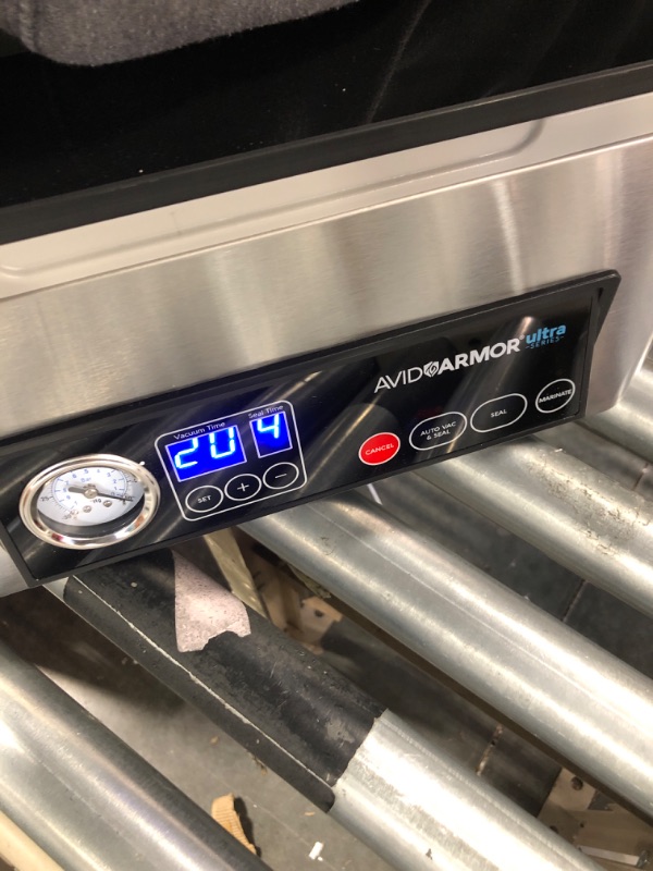 Photo 5 of ***FOR PARTS ONLY NO RETURNS***Avid Armor Chamber Vacuum Sealer Machine USV32 Ultra Series - Perfect For Wet Foods, Meats, Marinades And More. Compact Size With 11.5" Seal Bar ***USED*** Bag sealing function not working******FOR PARTS ONLY - ALL SALES ARE