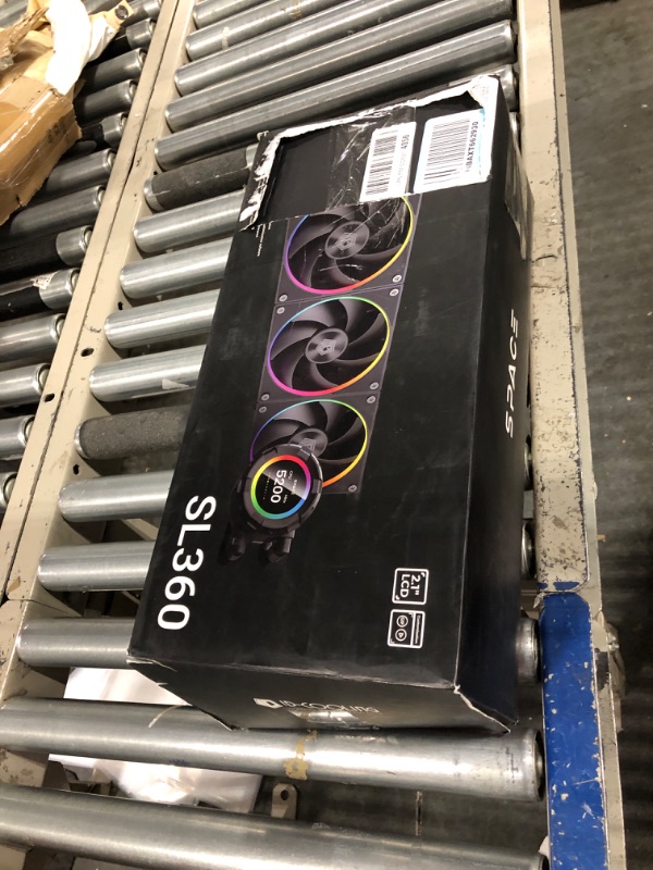 Photo 1 of ID-COOLING SL360 CPU Liquid Cooler with Display, Customizable 2.1" LCD Display for Images or Performance Metrics, 360mm AIO Cooler, Three AF127 ARGB Fans, Fits Intel/AMD
