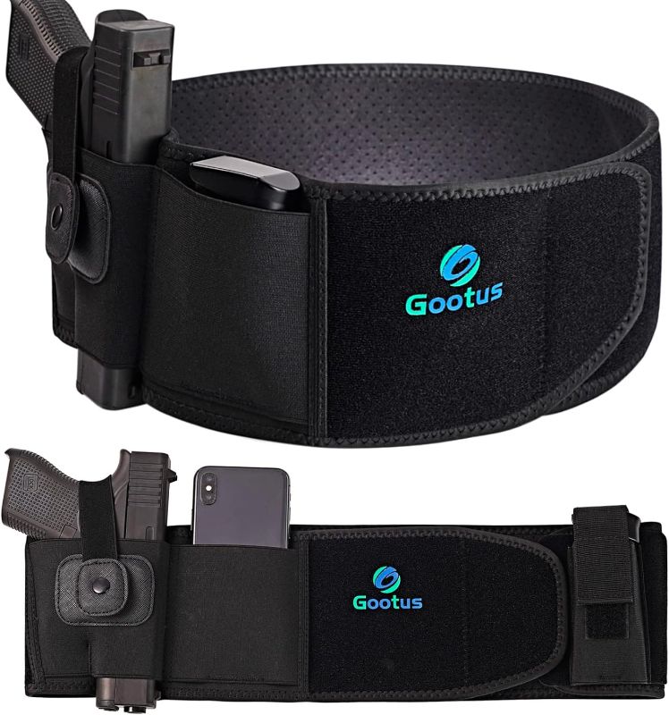 Photo 1 of Gootus Belly Band Holster for Concealed Carry - Gun Holsters for Women and Men - Fits Glock, Ruger LCP, Taurus G2C, S&W M&P 40 Shield Bodyguard, Sig Sauer, etc