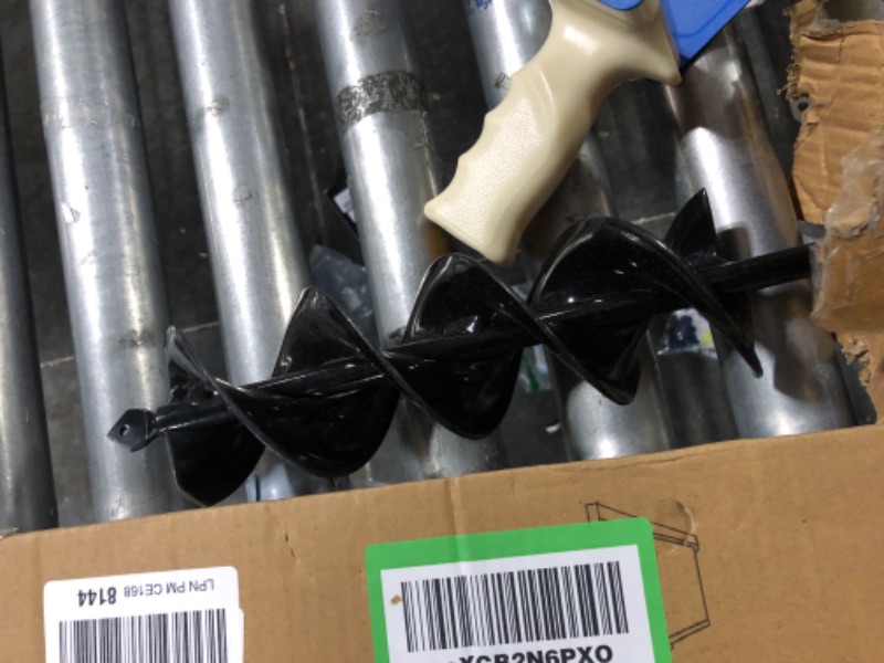 Photo 1 of Auger Drill Bit 3x16.5inch Garden Totally Solid Barrel Dual-Blade Plant Flower Bulb Auger Spiral Hole Drill Rapid Planter Earth Post Umbrella Hole Digger for 3/8" Hex Drive Drill Work for Any Kinds Soil 3"x16.5" Black 1
