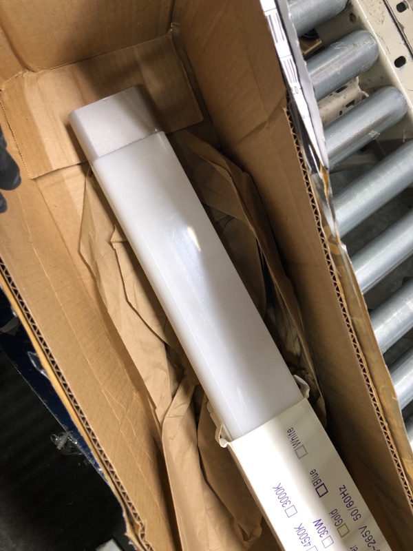 Photo 1 of 2FT LED Light Fixture, 26W 2300LM 6500K Daylight White, 2 Foot LED Tube Flush Mount Light, LED Ceiling Lighting Fixture for Kitchen Garage Closet Laundry(2 Pack)
