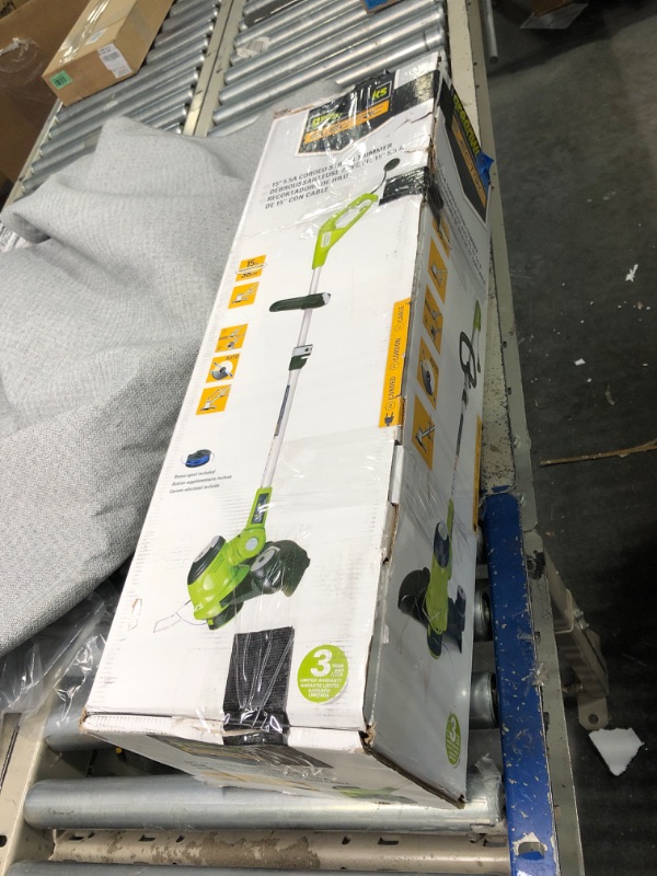 Photo 3 of ***FOR PARTS ONLY - ALL SALES ARE FINAL***
Greenworks 5.5 Amp 15" Corded Electric String Trimmer 15" Corded Trimmer