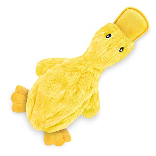 Photo 1 of Best Pet Supplies Crinkle Dog Toy for Small, Medium, and Large Breeds, Cute No Stuffing Duck with Soft Squeaker, Fun for Indoor Puppies and Senior Pup
