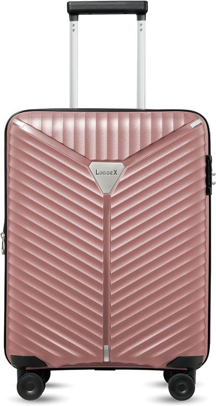 Photo 1 of 
Roll over image to zoom in
Visit the LUGGEX Store
LUGGEX Carry On Luggage with Spinner Wheels, PP Lightweight Suitcase with TSA Lock, Expandable Luggage for Travel without USB (Rose Gold, 20 Inch, 42L)