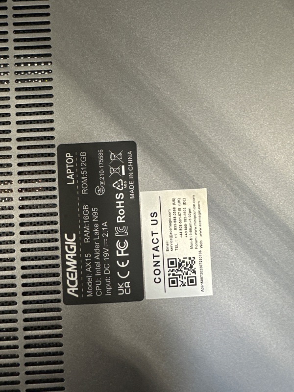 Photo 6 of ACEMAGIC Laptop 15.6 FHD 16GB DDR4 512GB SSD, Intel Quad-Core 12th Alder Lake N95(Up to 3.4GHz) Laptop Computers with Metal Body Support 2.4G/5G WiFi, BT5.0, 2×Speaker, Mic, USB3.2, Type_C