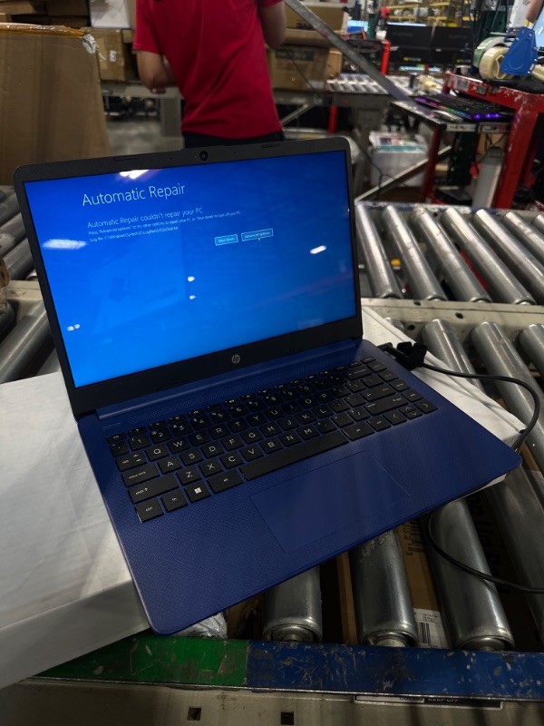 Photo 3 of **FOR PARTS ONLY**DOES NOT WORK**** HP Stream 14" HD BrightView Laptop, Intel Celeron N4120, 4GB RAM, 64GB eMMC, Intel UHD Graphics, 720p Webcam, 1 Year Office 365, Blue, Win 11 S, 32GB Hotface USB Card
