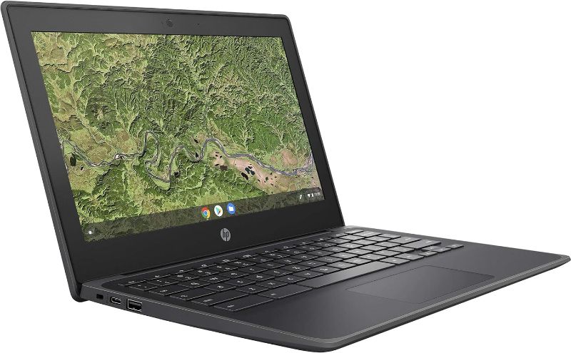 Photo 1 of HP Chromebook 11A G8 Education Edition AMD A4-9120C 4GB DDR4-1866 SDRAM, 32GB eMMC 11.6-inch WLED HD Webcam Chrome OS (Renewed)***Damage to bottom right corner of the screen***
