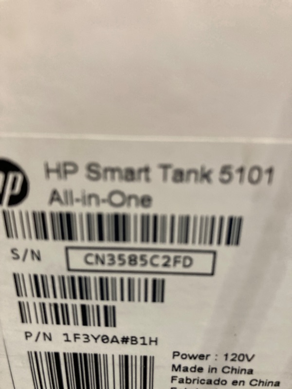 Photo 3 of HP Smart-Tank 5101 Wireless All-in-One Ink-Tank Printer with up to 2 Years of Ink Included (1F3Y0A),White