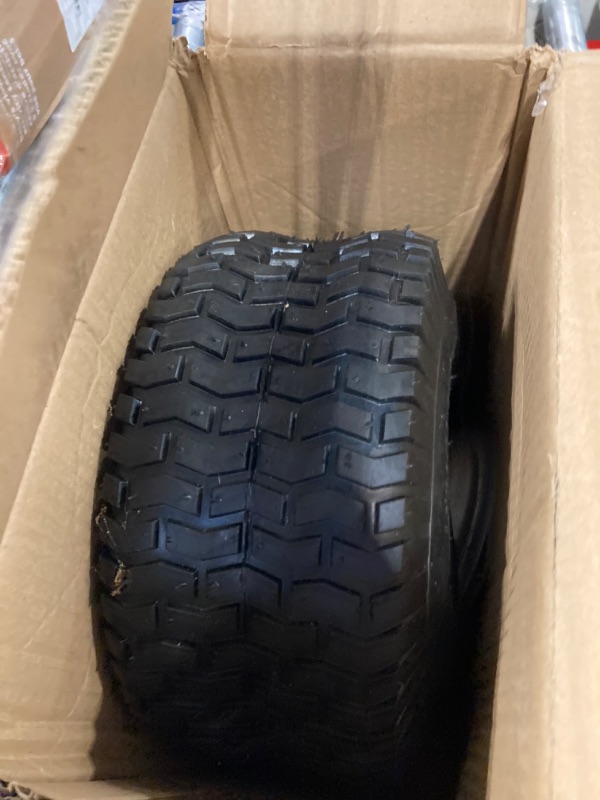 Photo 2 of 15x6.00-6 Tire and Wheel Assembly, Replacement Lawn Mower Front Tires compatible with Craftsman Riding Lawn Mowers, 