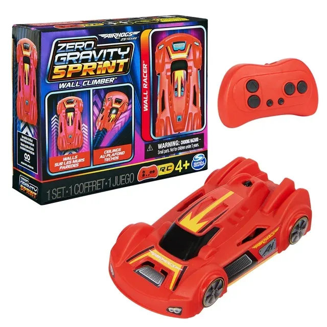 Photo 1 of Air Hogs, Zero Gravity Sprint RC Car Wall Climber, Red USB-C Rechargeable Indoor Wall Racer, Over 4-Inches, Kids Toys for Kids Ages 4 and up***Similar product**