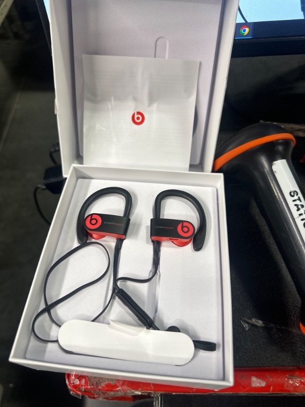 Photo 2 of Beats Powerbeats3 Wireless Earphones - Siren Red (Renewed Premium) Renewed Premium Siren Red